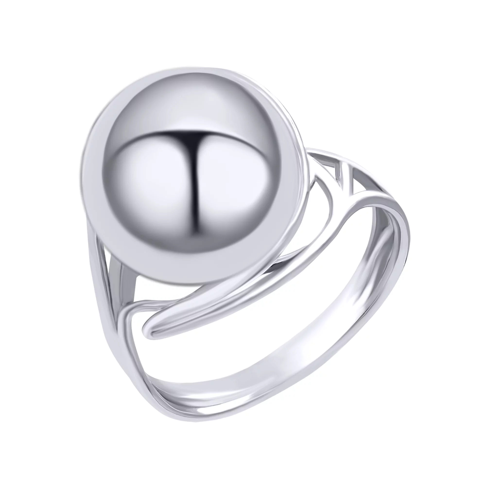 Серебряное кольцо "Шар" - 773377 – изображение 1