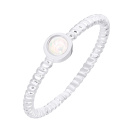 Серебряное тонкое кольцо с опалом - 1535055
