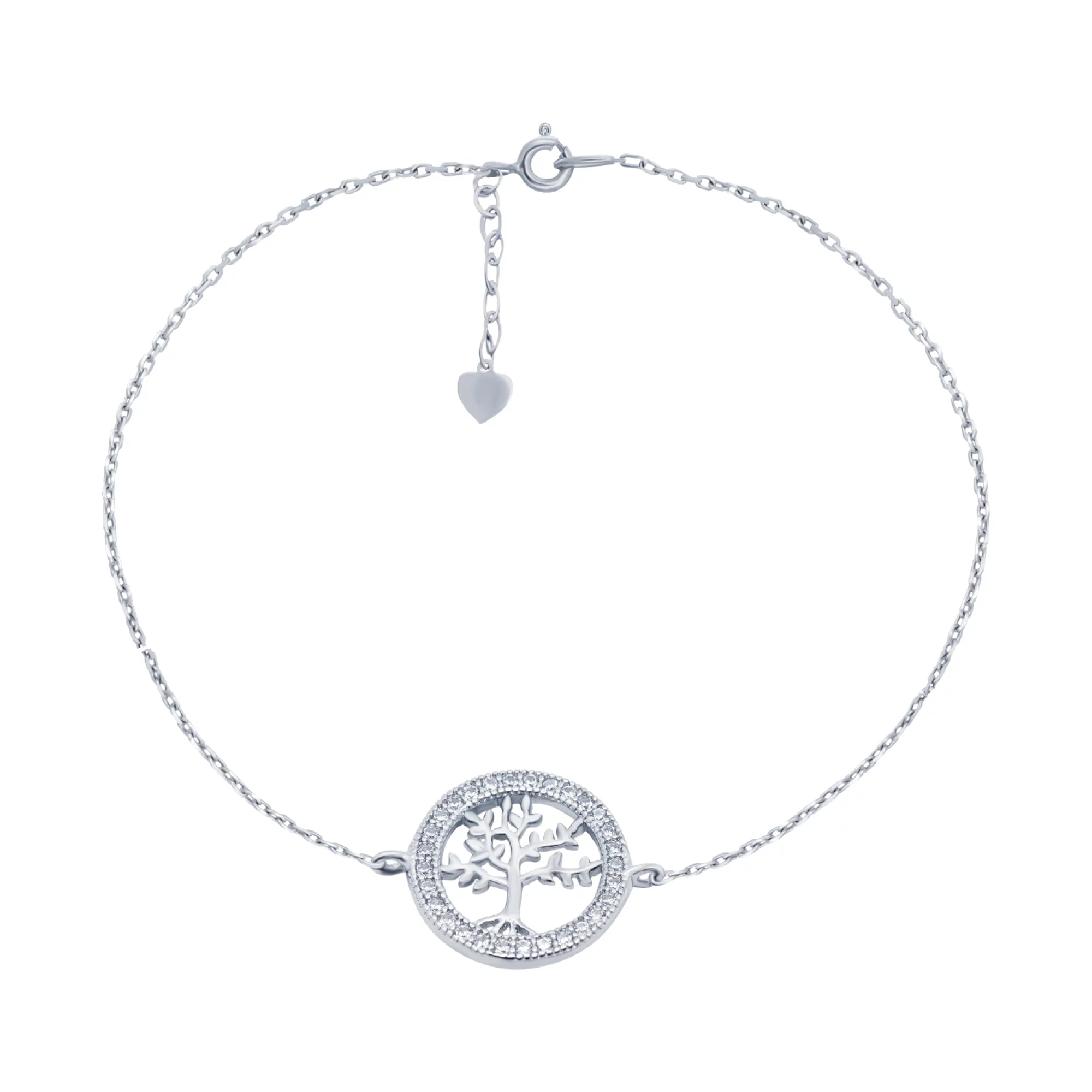 Браслет серебряный с цирконием Дерево - 951034 – изображение 1