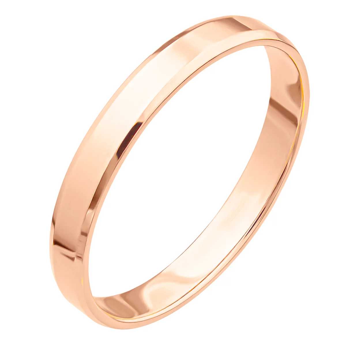 Обручальное кольцо классическое Американка с фаской . Артикул КОА140: цена, отзывы, фото – купить в интернет-магазине AURUM