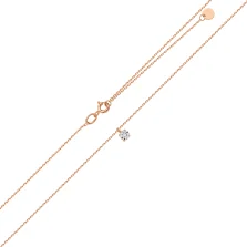 Ланцюжок з комбінованого золота з підвісом плетіння якір - 2115529