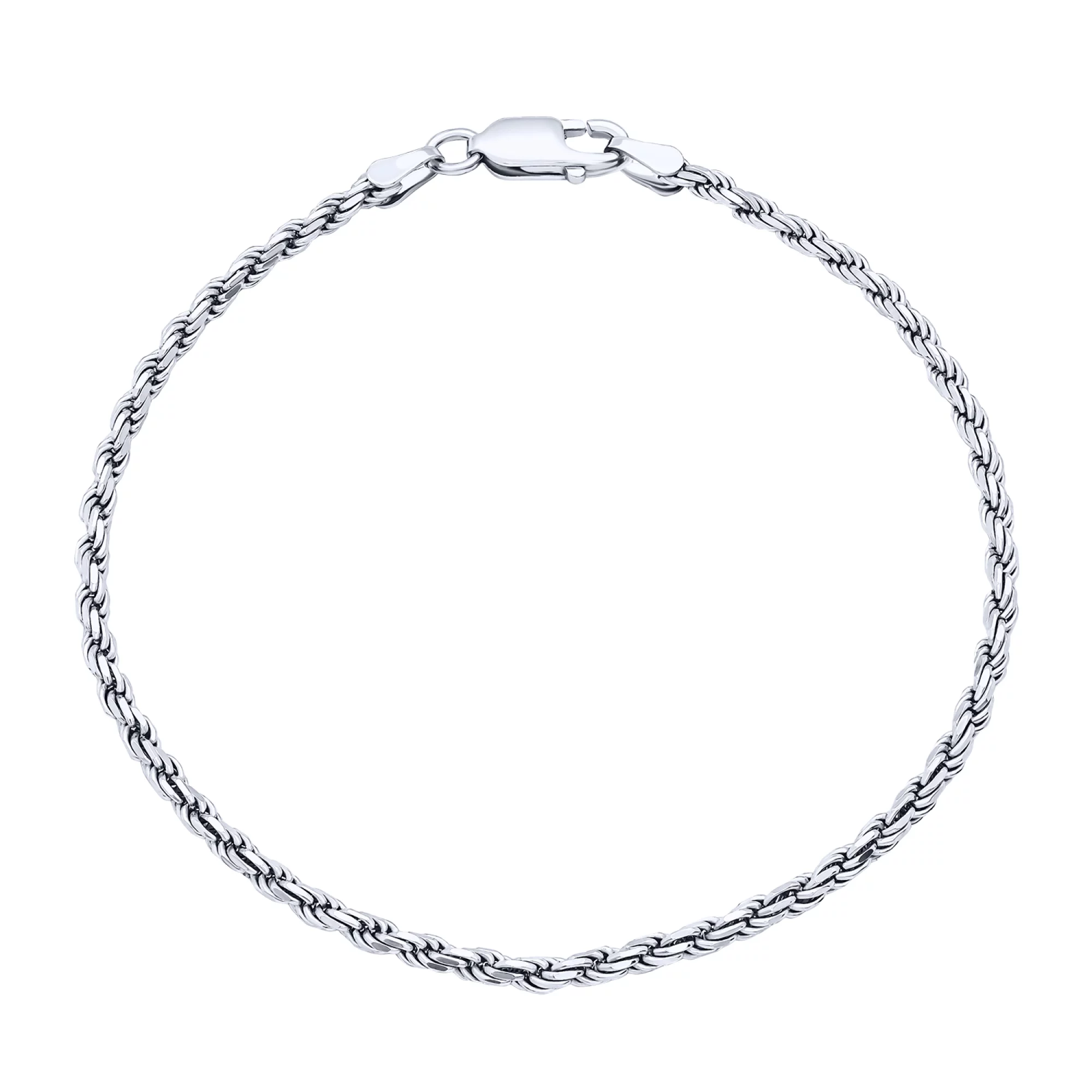 Браслет серебряный плетение жгут - 1644547 – изображение 1