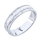Серебряное обручальное кольцо с алмазной гранью - 2092425