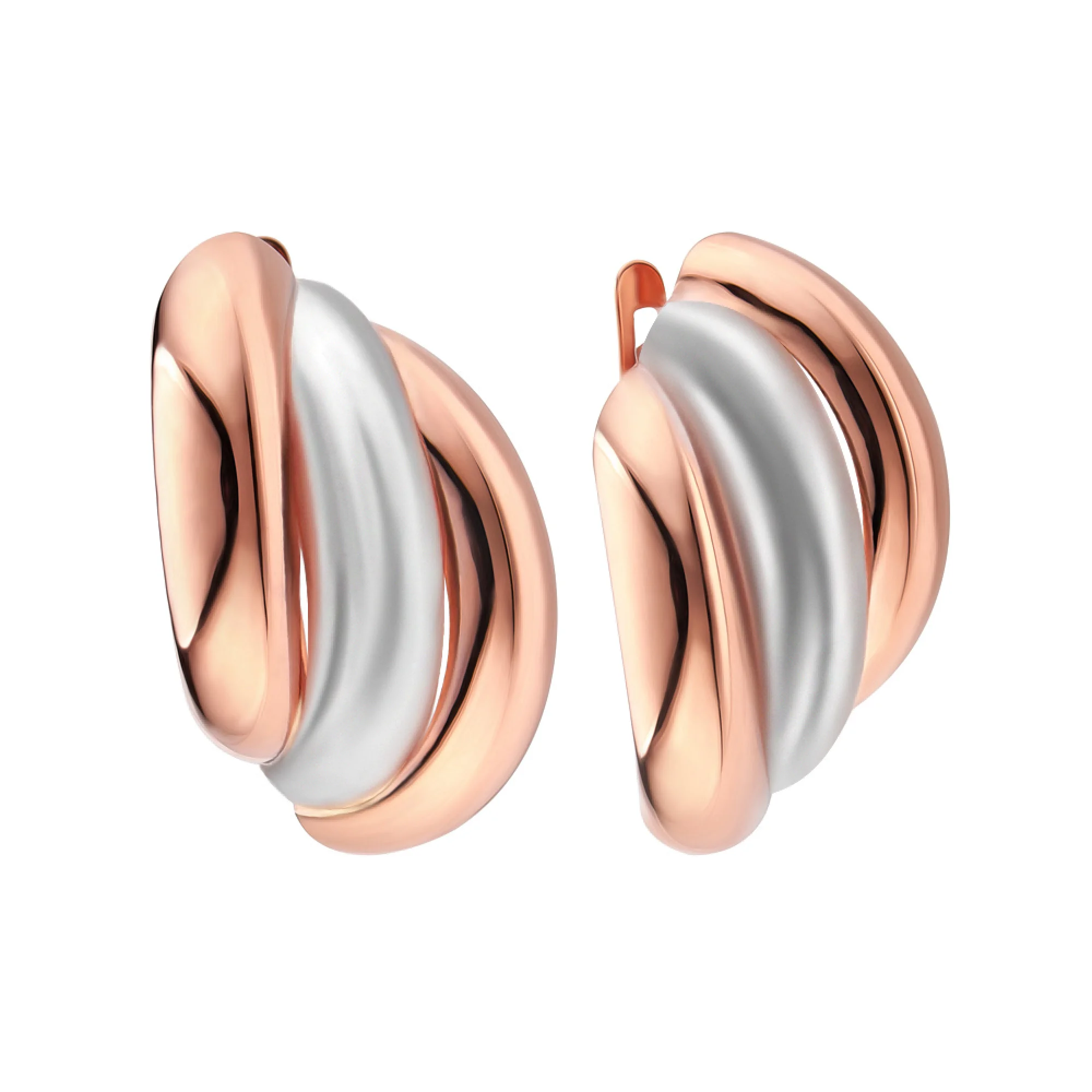 Сережки из комбинированного золота - 968615 - 1