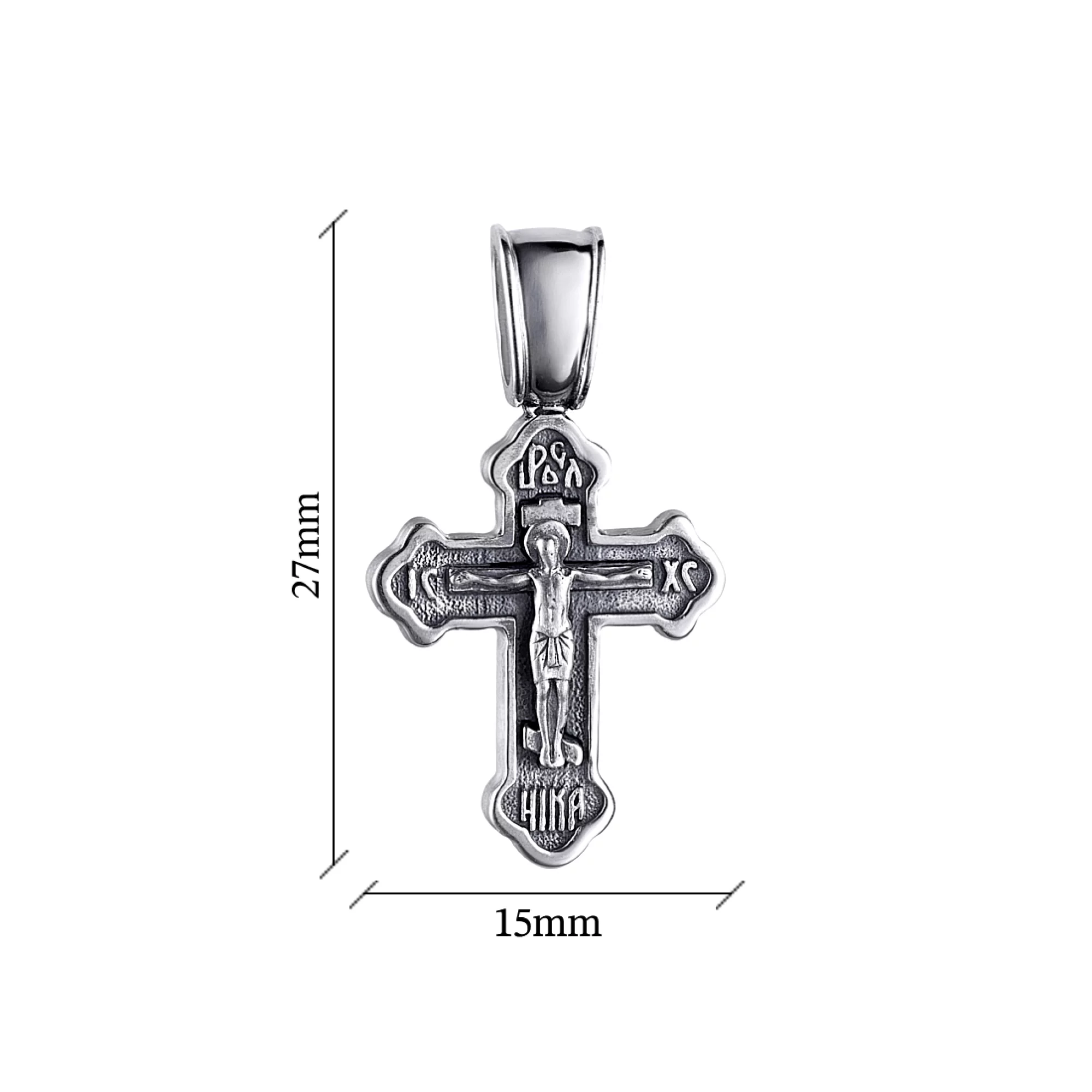 Хрестик "Спаси і Збережи" зі срібла - 1450274 – зображення 3