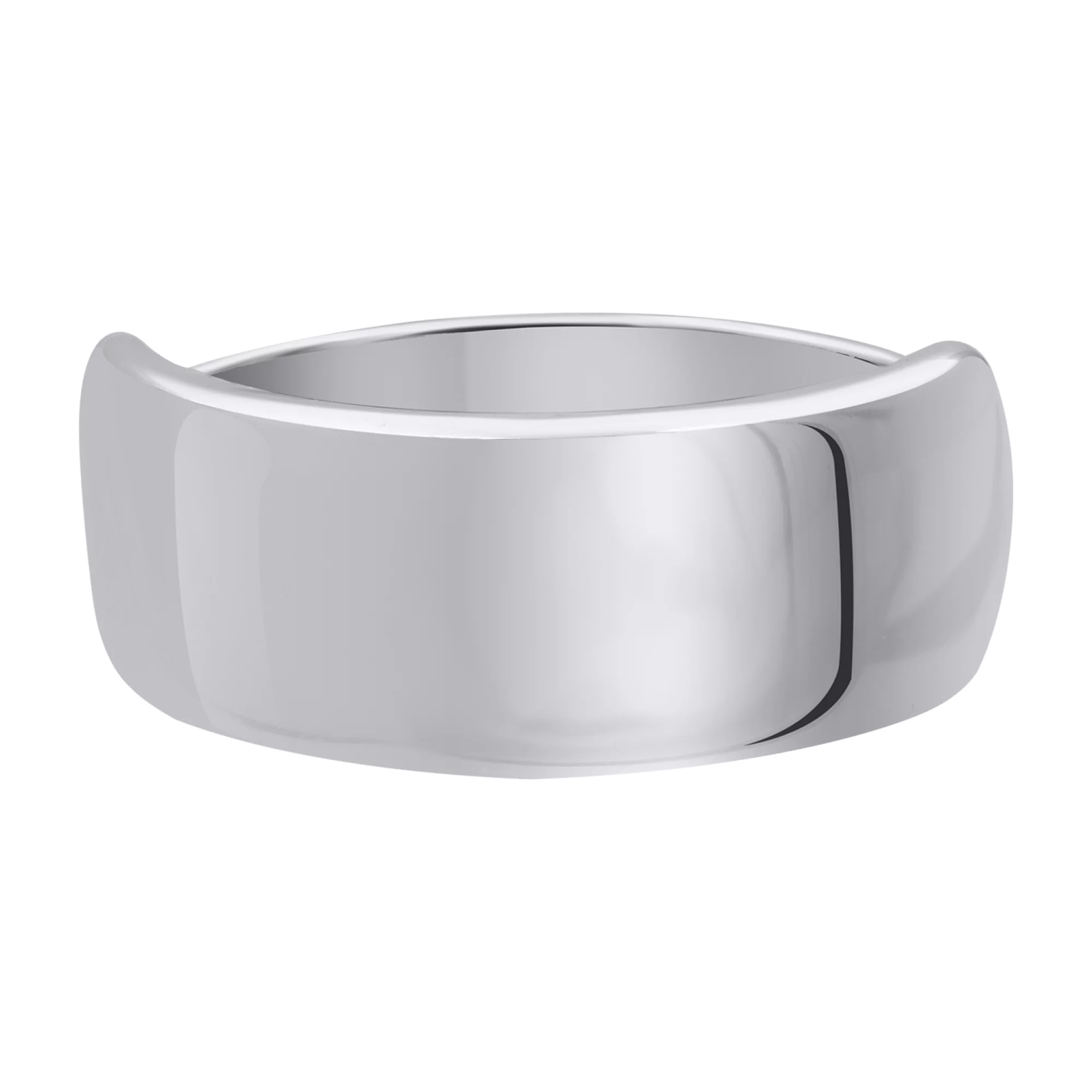 Кольцо серебряное с платиновым покрытием - 878655 – изображение 2