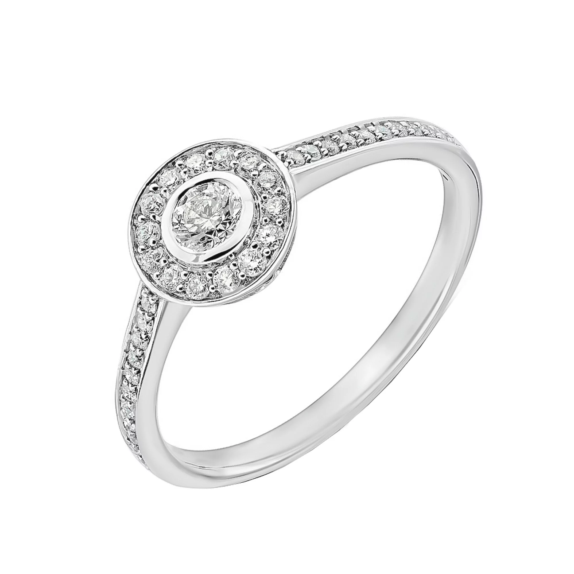 Золотое кольцо с бриллиантами - 1670059 – изображение 1