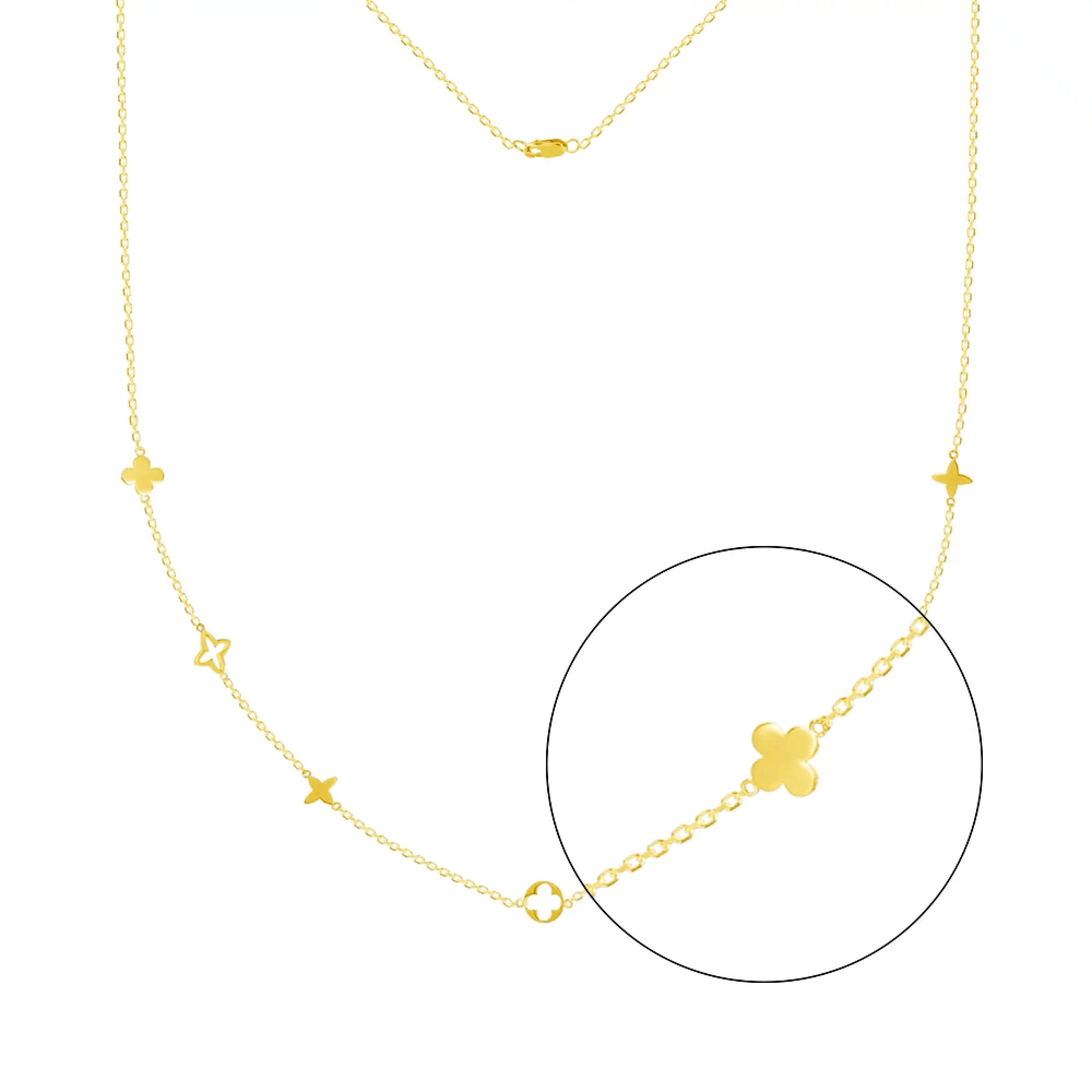 Колье из лимонного золота в Якорном плетении - 1095011 – изображение 1