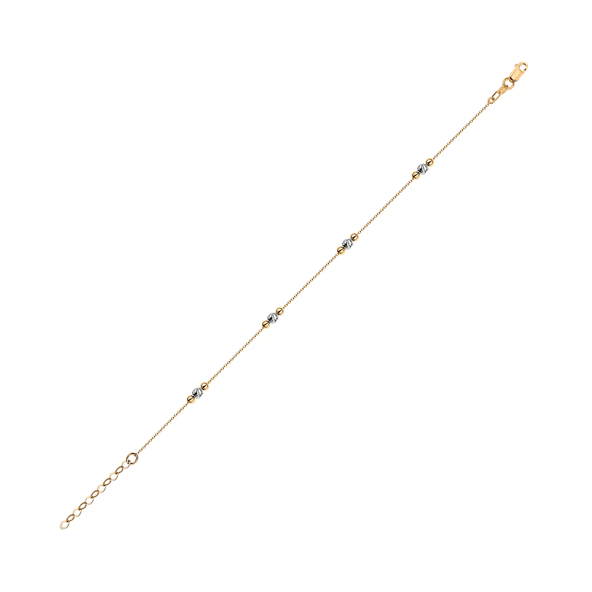 Браслет з комбінованого золота плетіння якір - 1518178 – зображення 2
