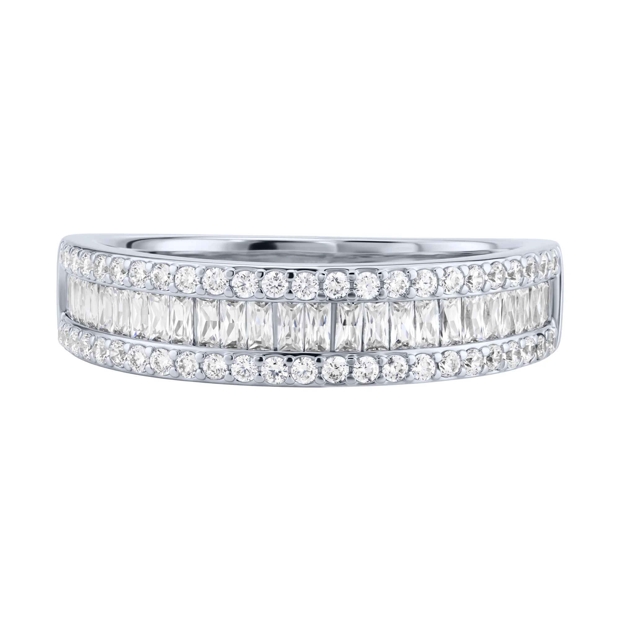 Серебряное кольцо с фианитами - 2187015 - 2