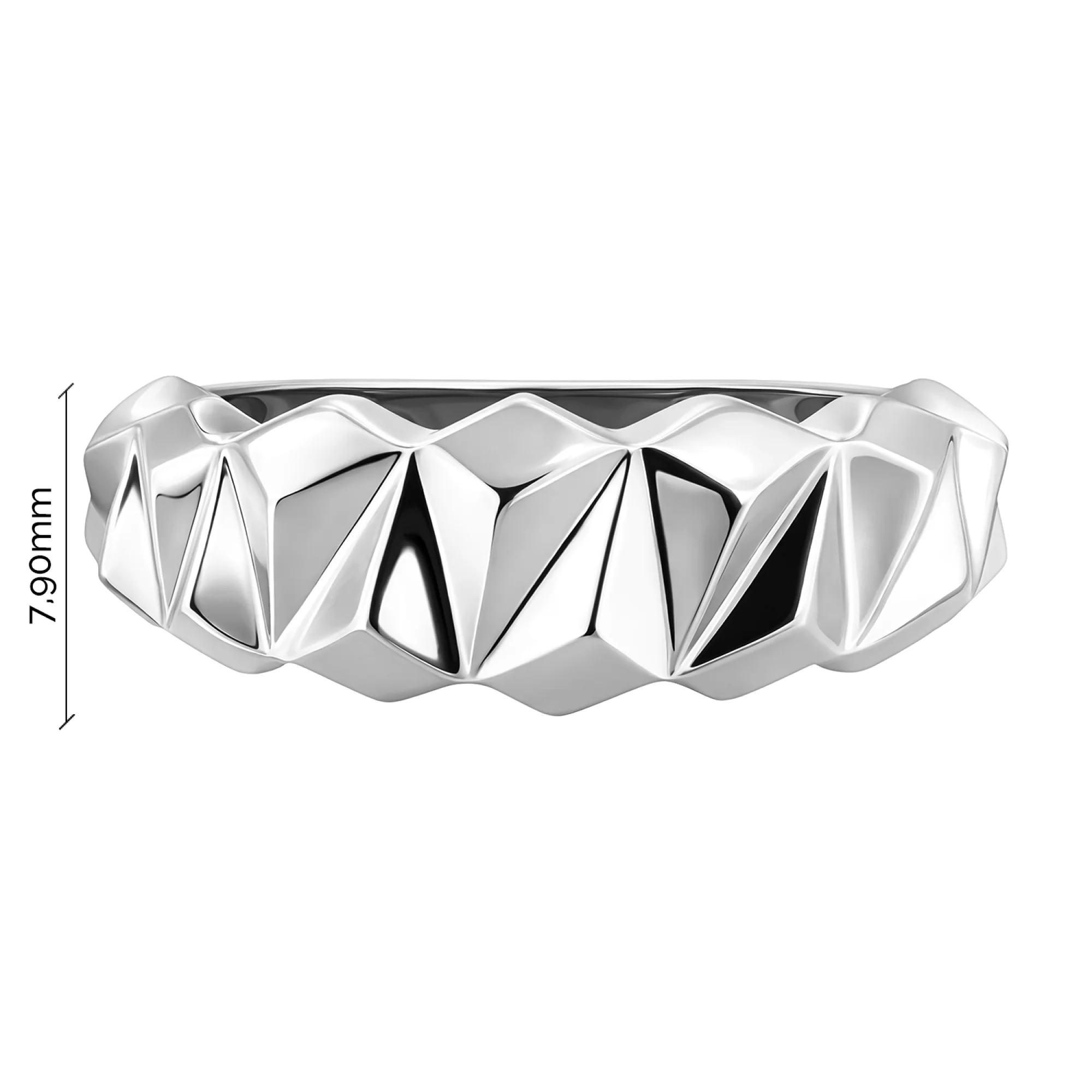 Массивное кольцо из белого золота - 2133851 - 3
