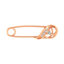 Шпилька з червоного золота з фіанітом - 966305