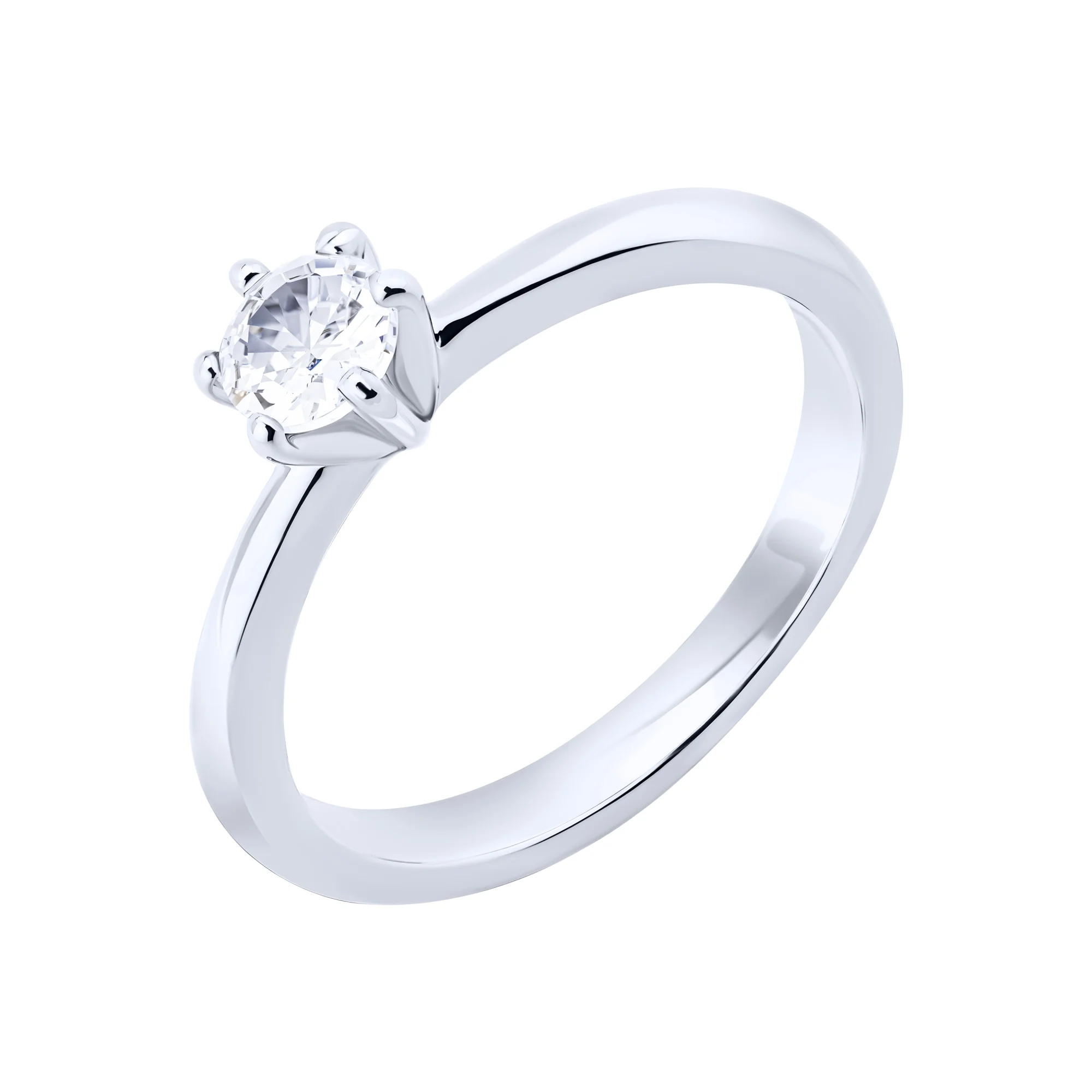 Серебряное кольцо с фианитом - 2098584 - 1