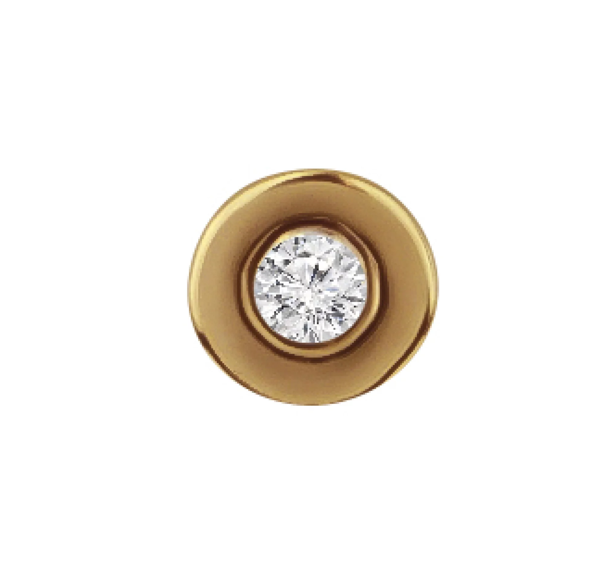 Золотий підвіс з діамантом - 421362 – зображення 1