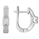 Серьги с бриллиантами в белом золоте - 637715