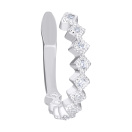 Серебряная моносерьга-каффа с фианитами  - 1535079