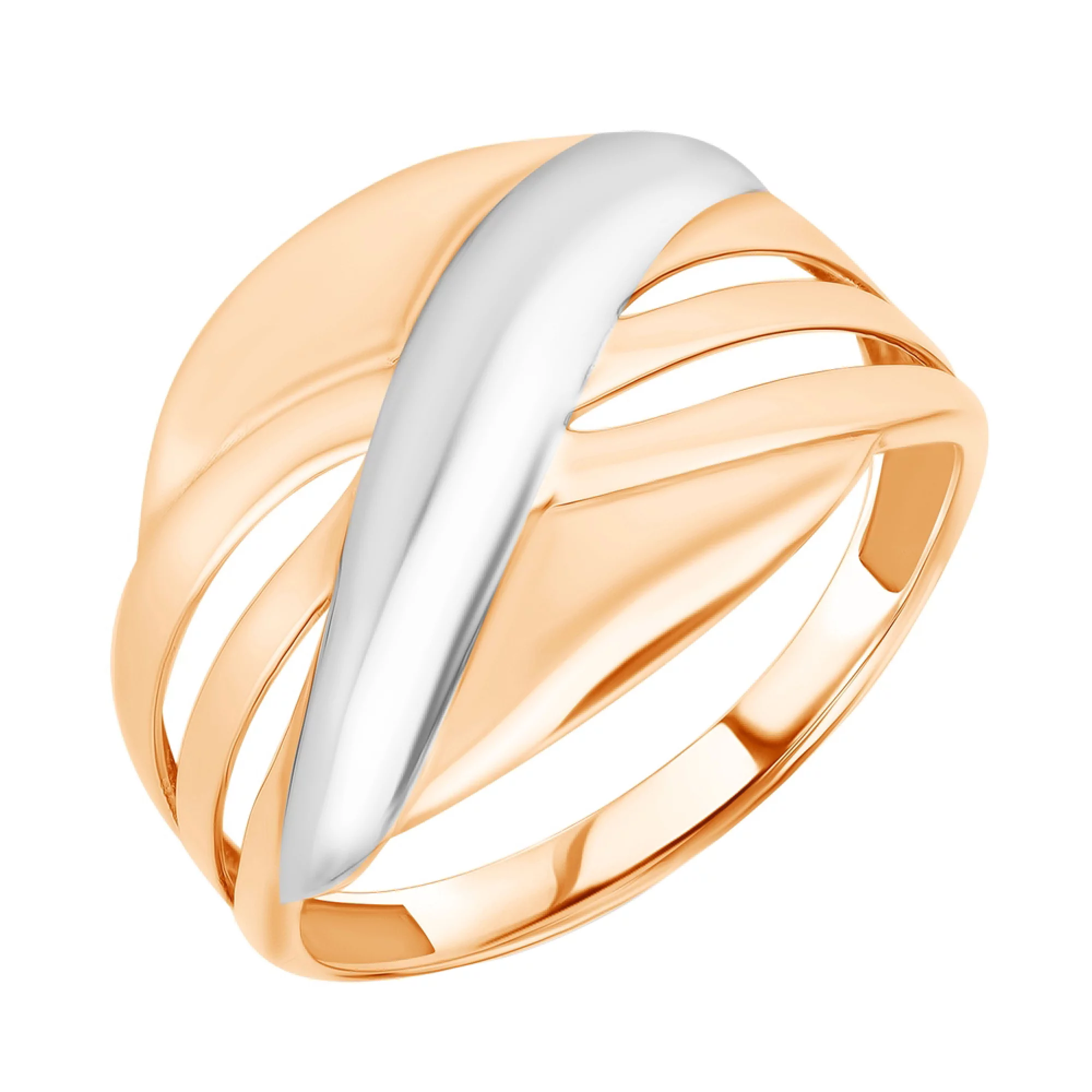 Кольцо из комбинированного золота - 960130 – изображение 1