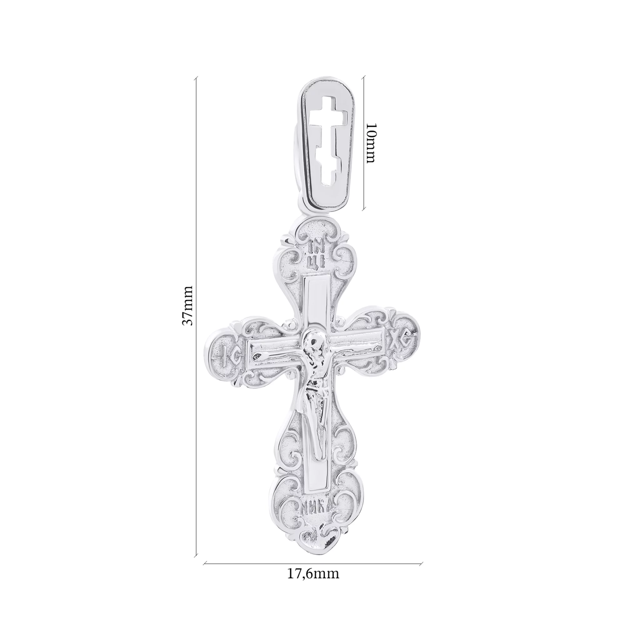 Серебряный крестик с чернением - 1521646 – изображение 3