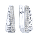 Серьги из серебра с фианитами  - 2291596