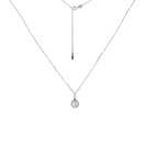 Серебряное колье с жемчугом плетение якорь - 887697