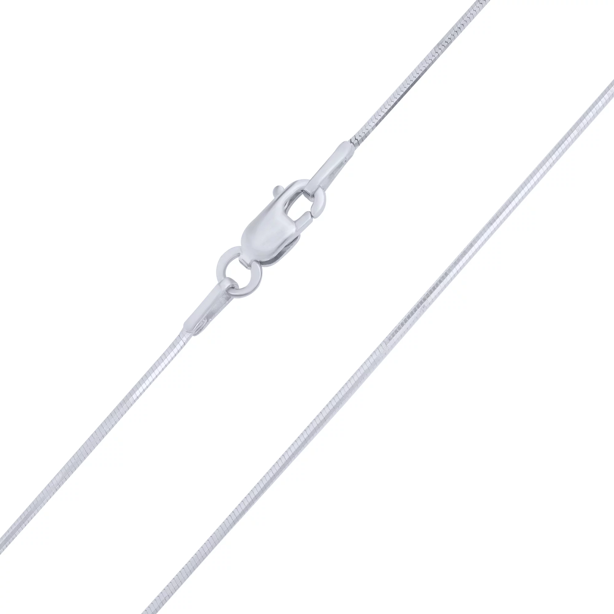 Срібний ланцюжок у плетінні снейк - 1685811 – зображення 1