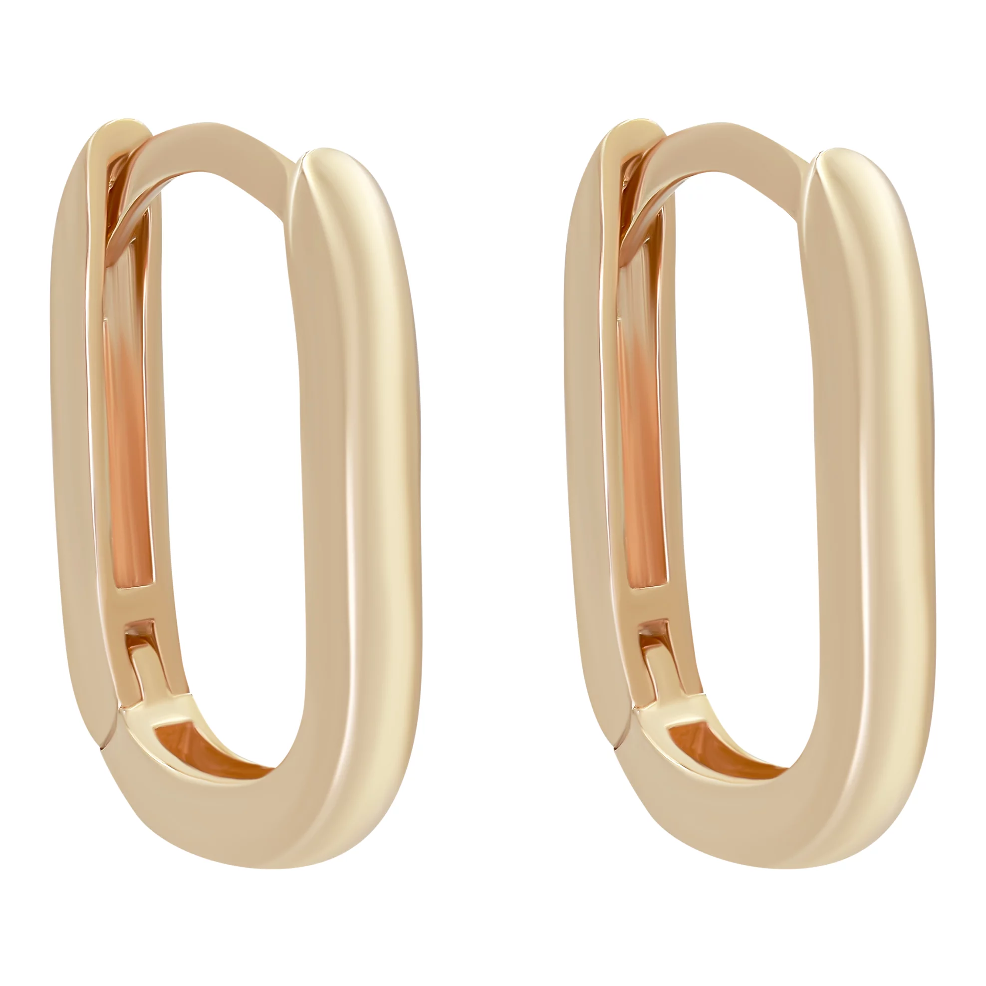 Сережки-кольца Овал из красного золота. Артикул 2076896: цена, отзывы, фото – купить в интернет-магазине AURUM