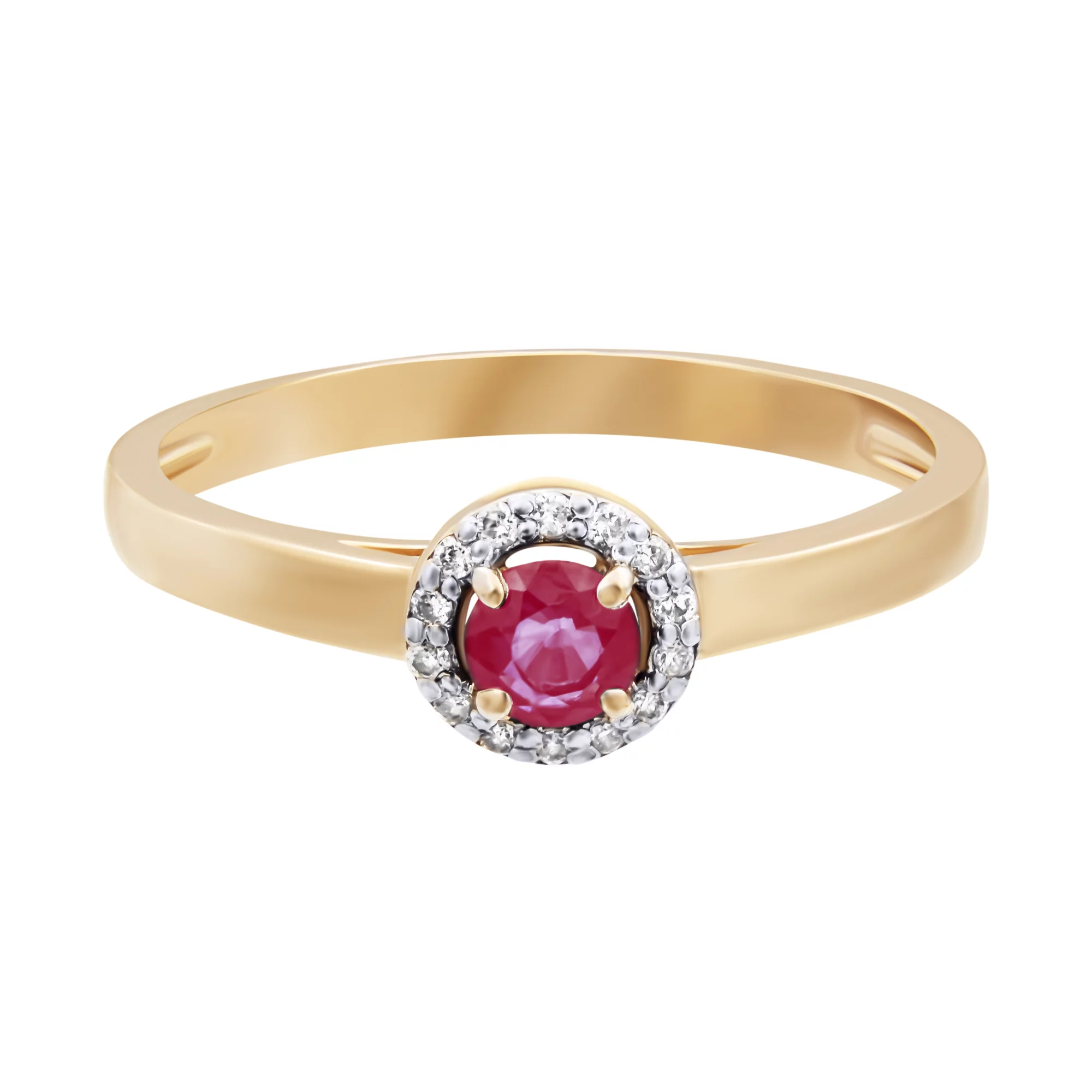 Кольцо из красного золота с рубином и бриллиантами - 896166 – изображение 2