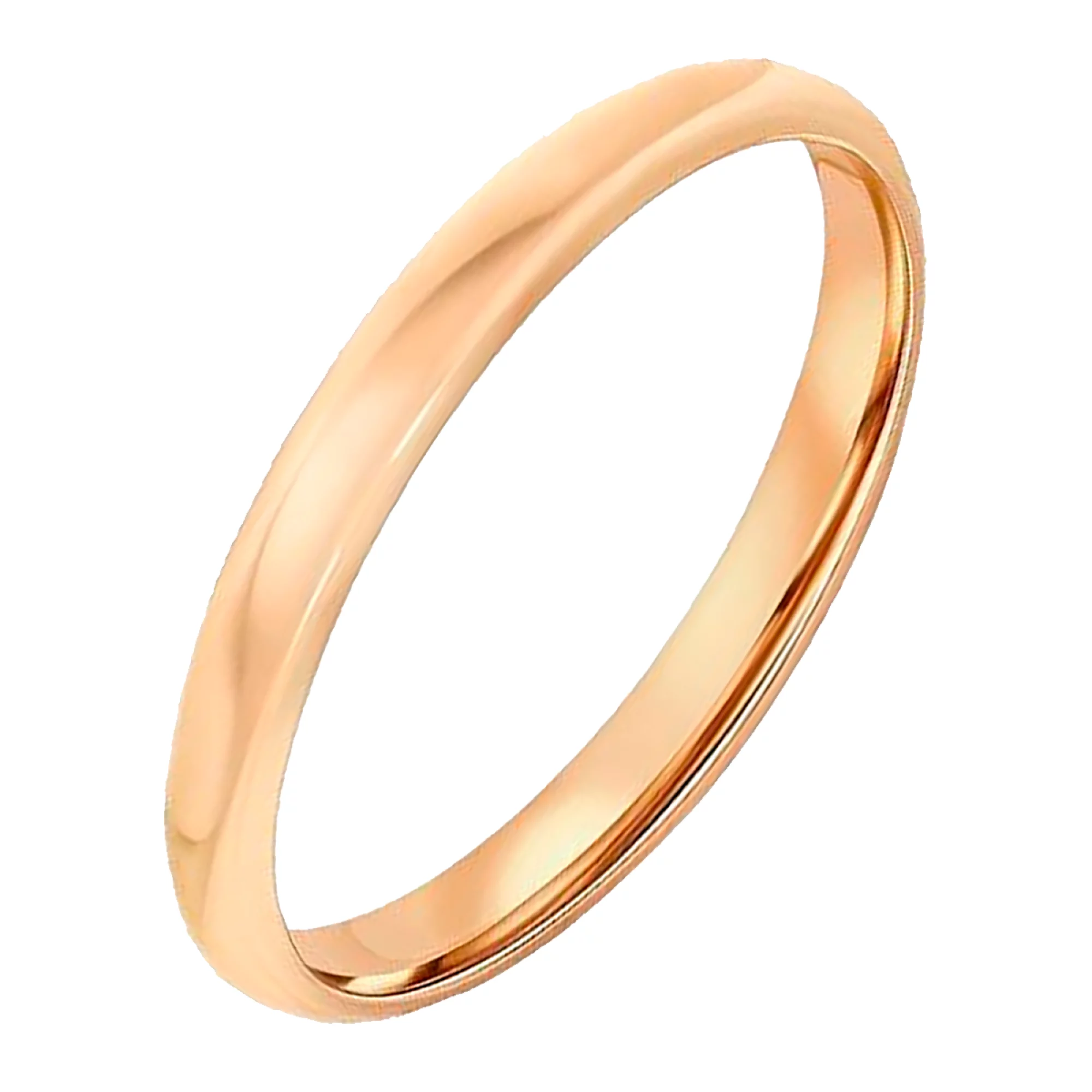 Обручальное кольцо из красного золота классическое - 559929 – изображение 1
