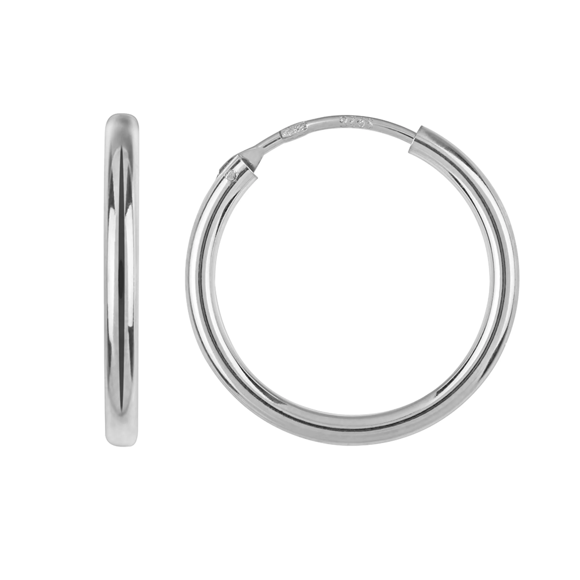 Серьги-кольца из серебра - 1542909 – изображение 1