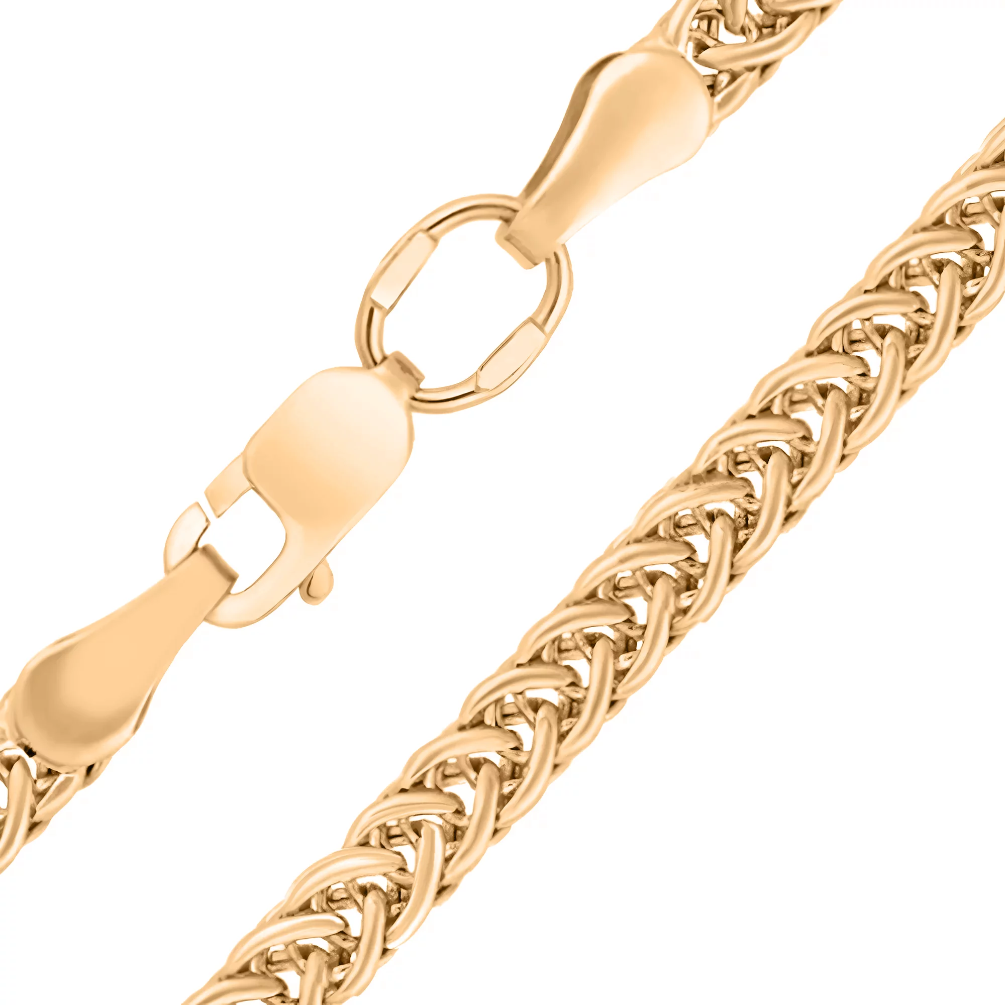 Золотая цепочка плетение колосок - 648518 – изображение 1
