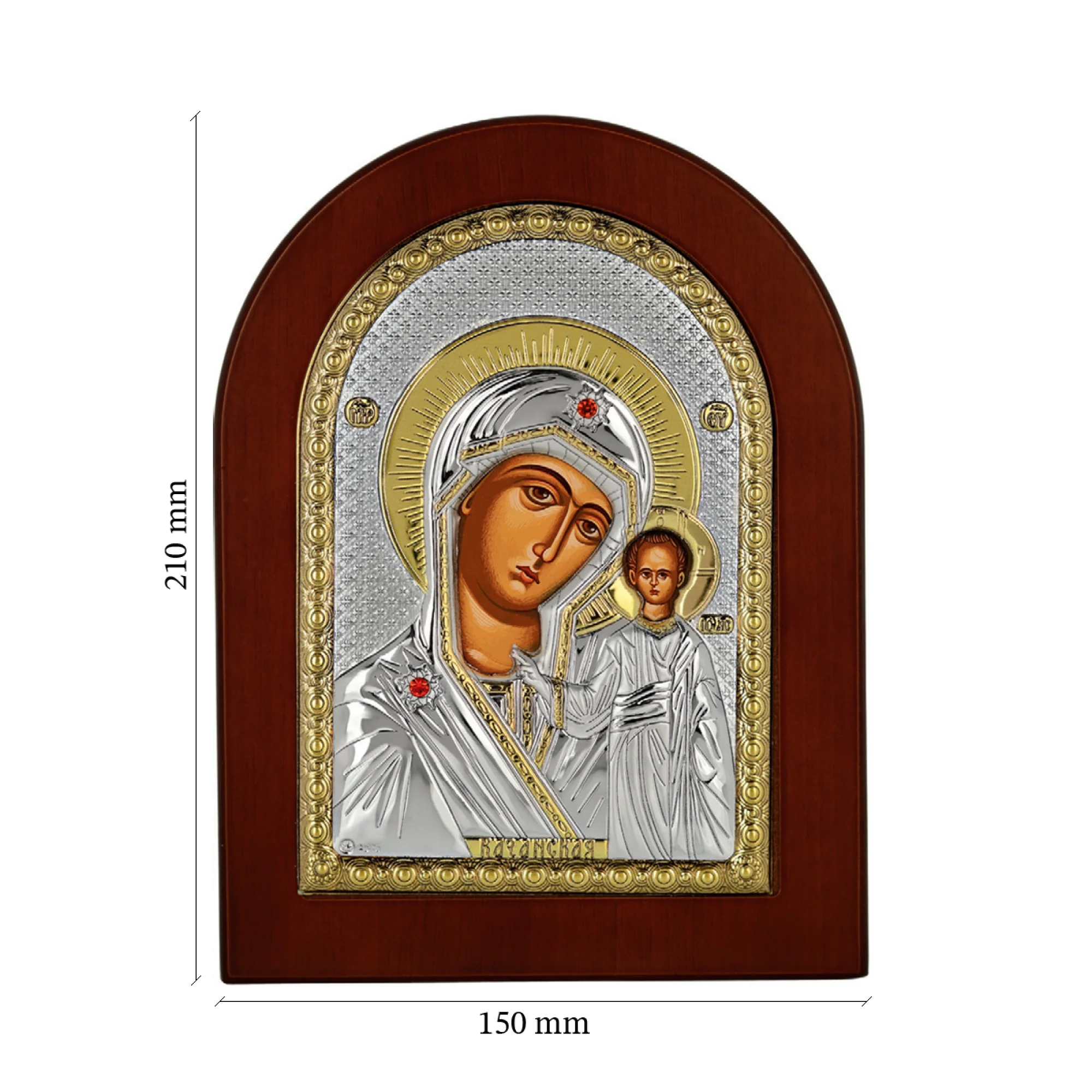 Икона серебряная "Богородица Казанская" - 966831 - 2
