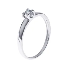 Каблучка у білому золоті з діамантом - 512471