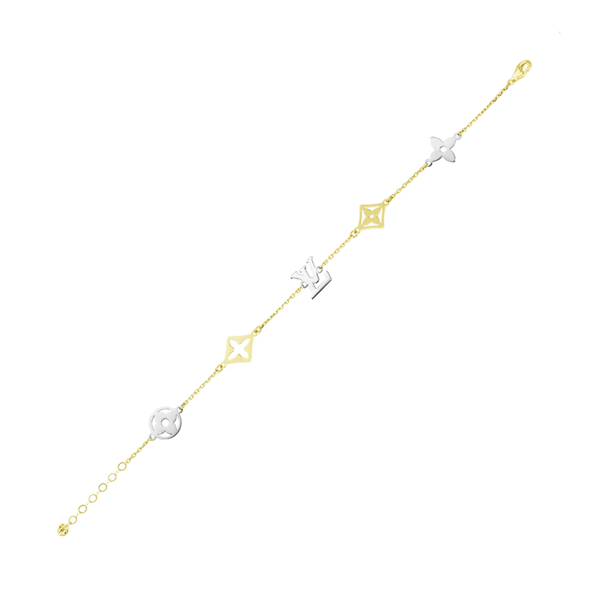 Браслет из комбинированого золота с якорным плетением - 967986 - 1