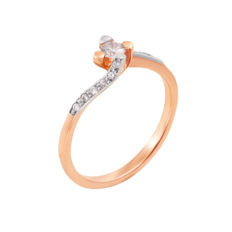 Золотое кольцо с бриллиантами. Артикул 52201/3: цена, отзывы, фото – купить в интернет-магазине AURUM