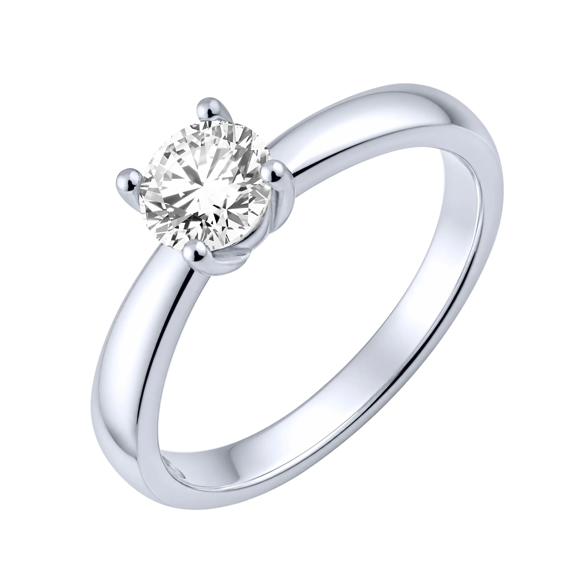 Серебряное кольцо с фианитом  - 2260768 - 1