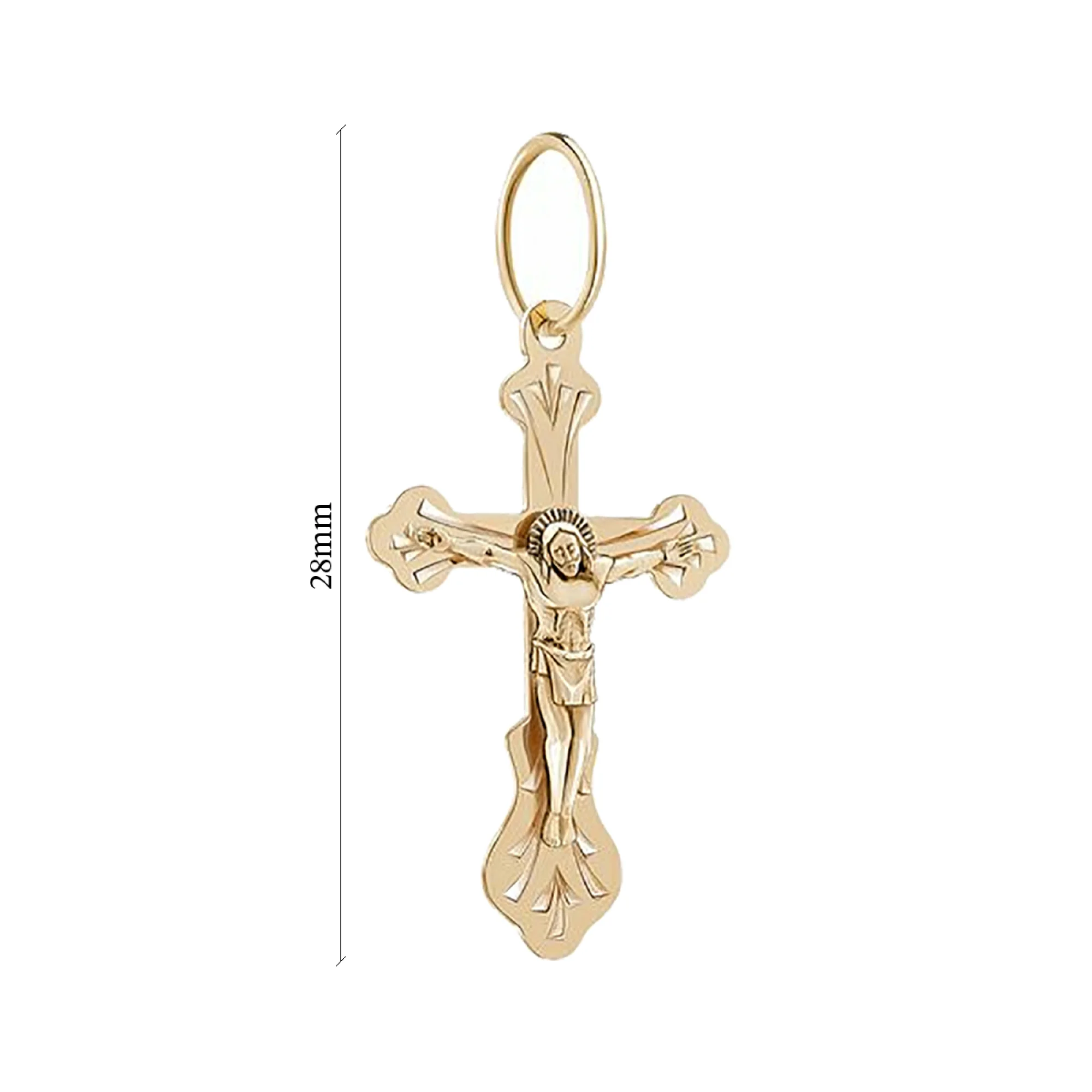 Крестик из красного золота - 367105 - 2