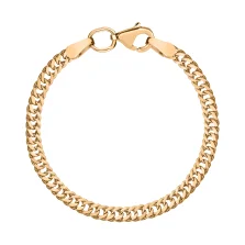 Браслет у класичному стилі з червоного золота з плетінням рембо - 1878646