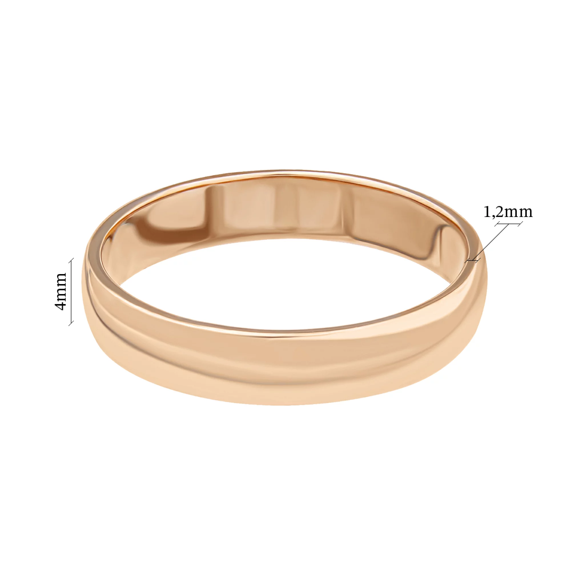 Классическое золотое обручальное кольцо - 569955 – изображение 3