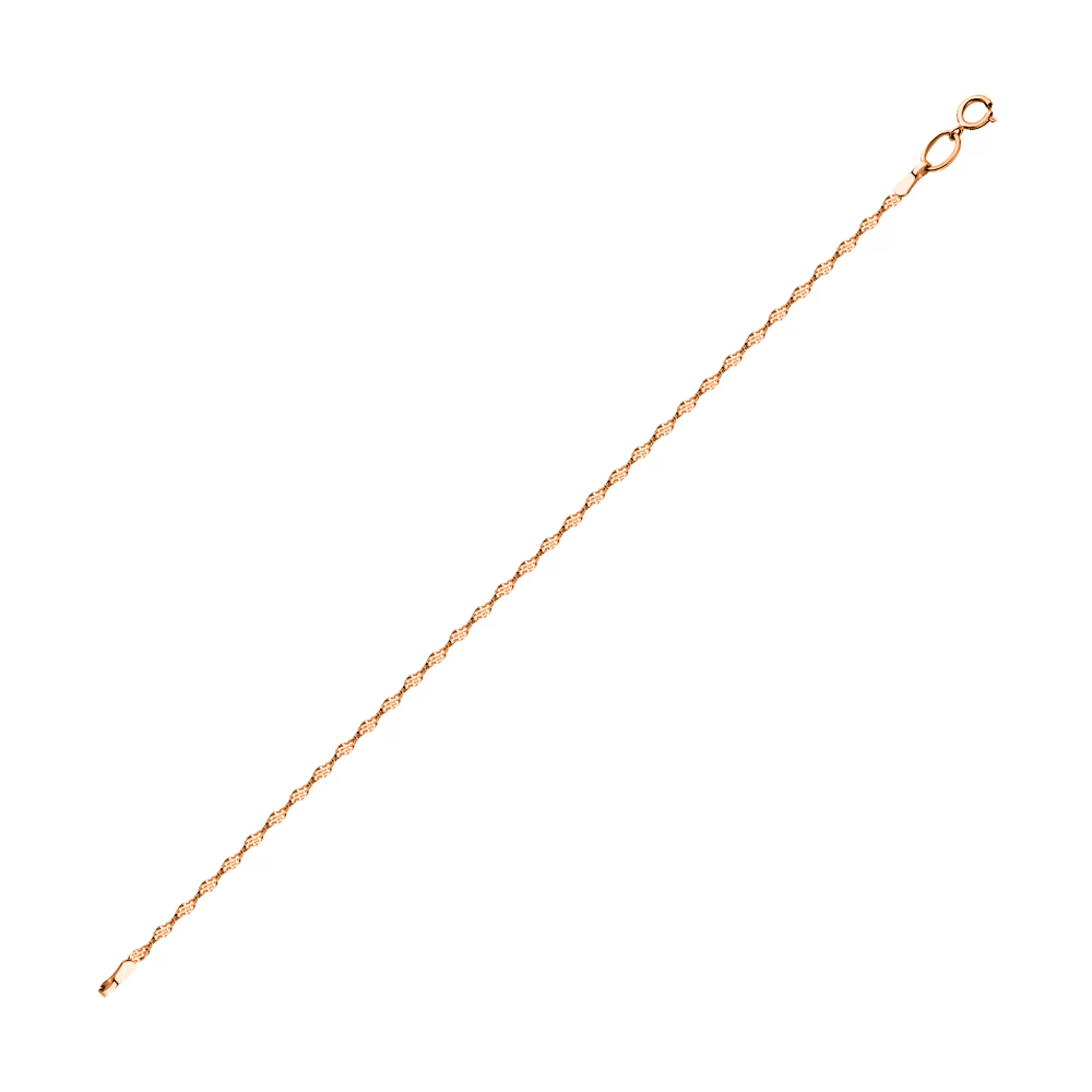Браслет из красного золота плетение ребекка - 971420 – изображение 1