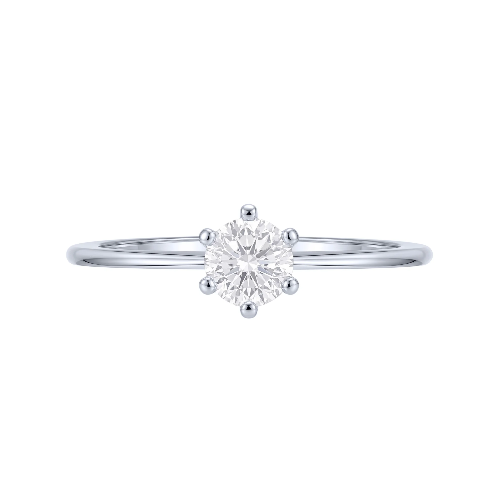 Минималистичное серебряное кольцо с фианитом - 2299249 - 2