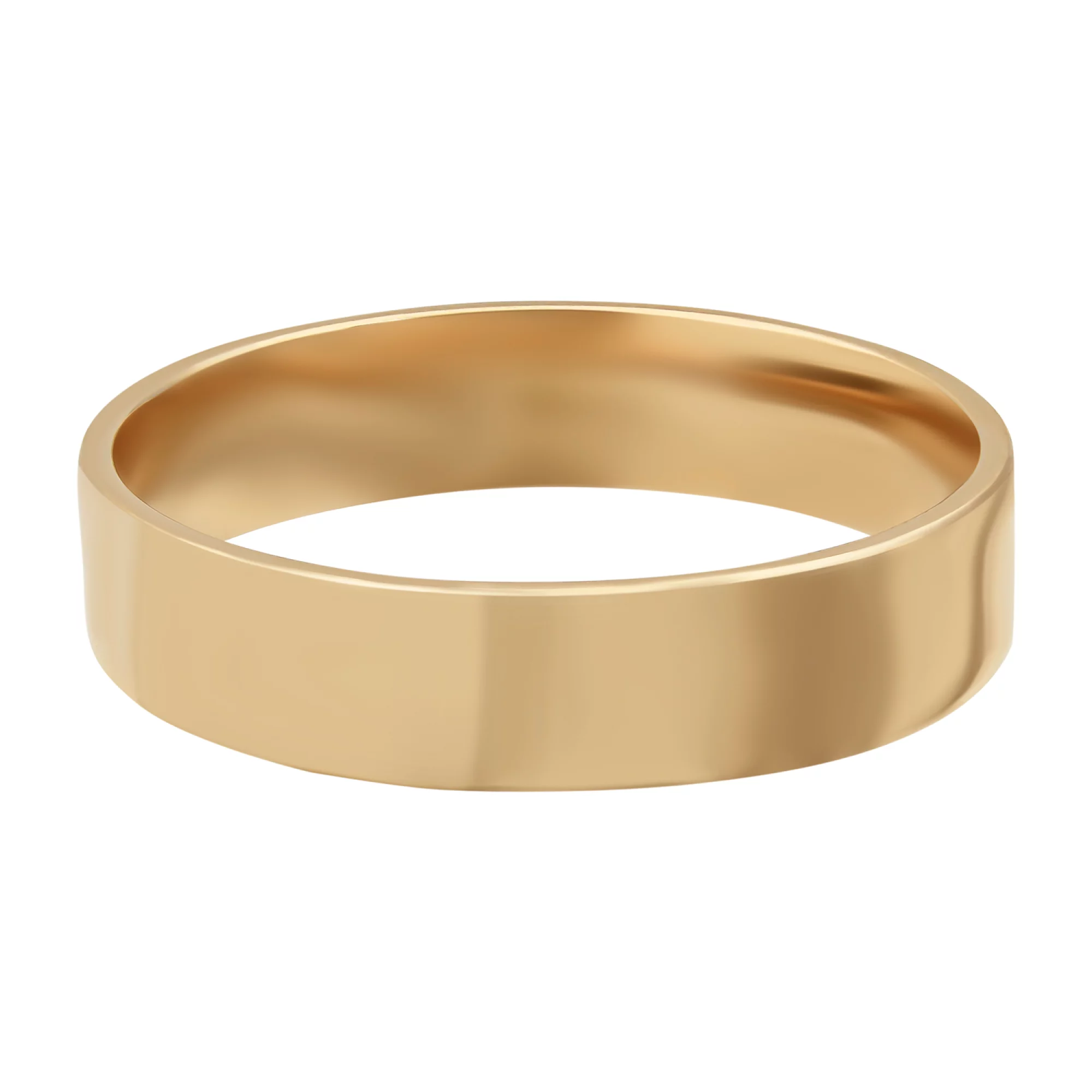Обручальное кольцо комфорт из красного золота американка - 1278195 – изображение 4