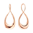 Сережки-петли из красного золота - 963338