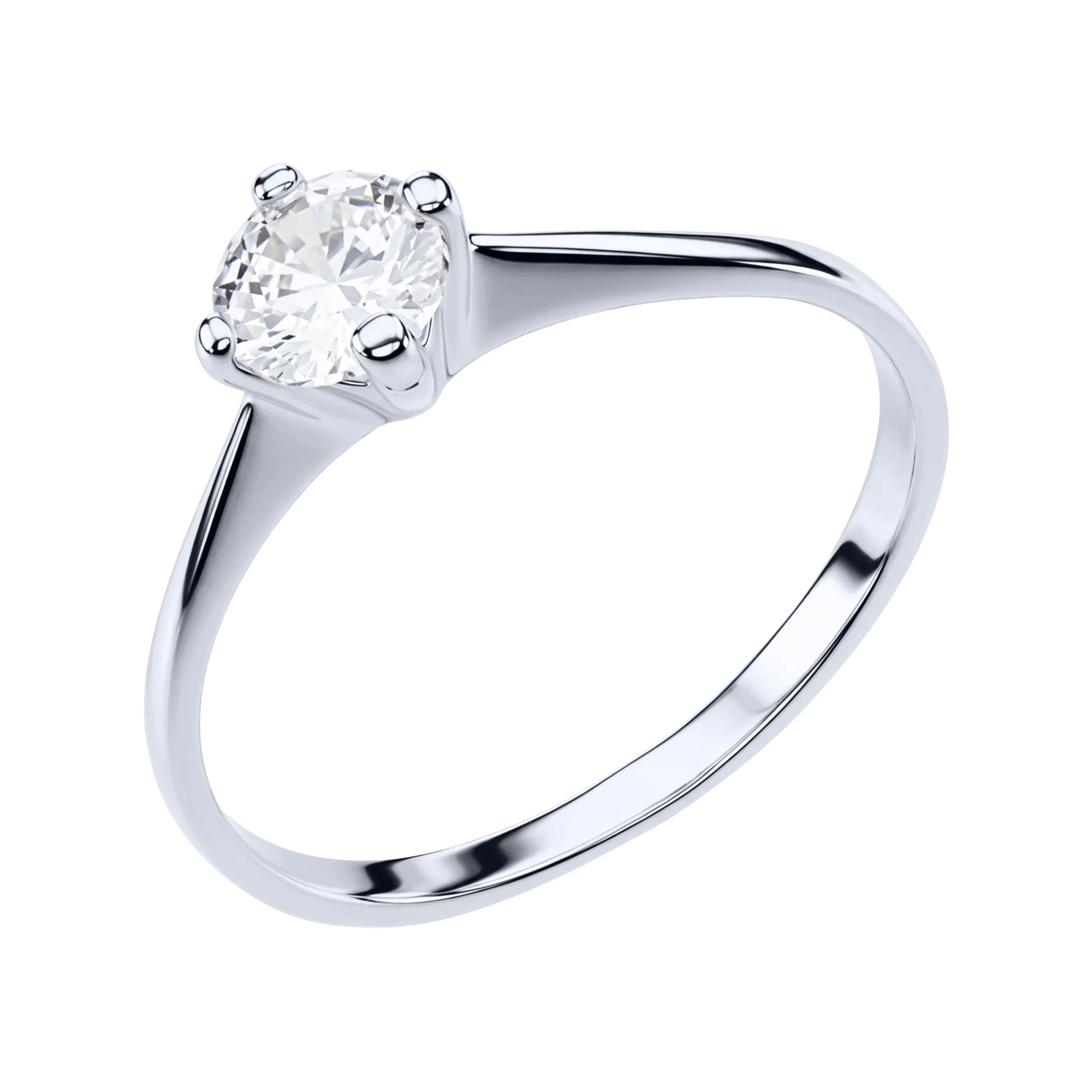 Серебряное кольцо с фианитом - 2159234 - 1