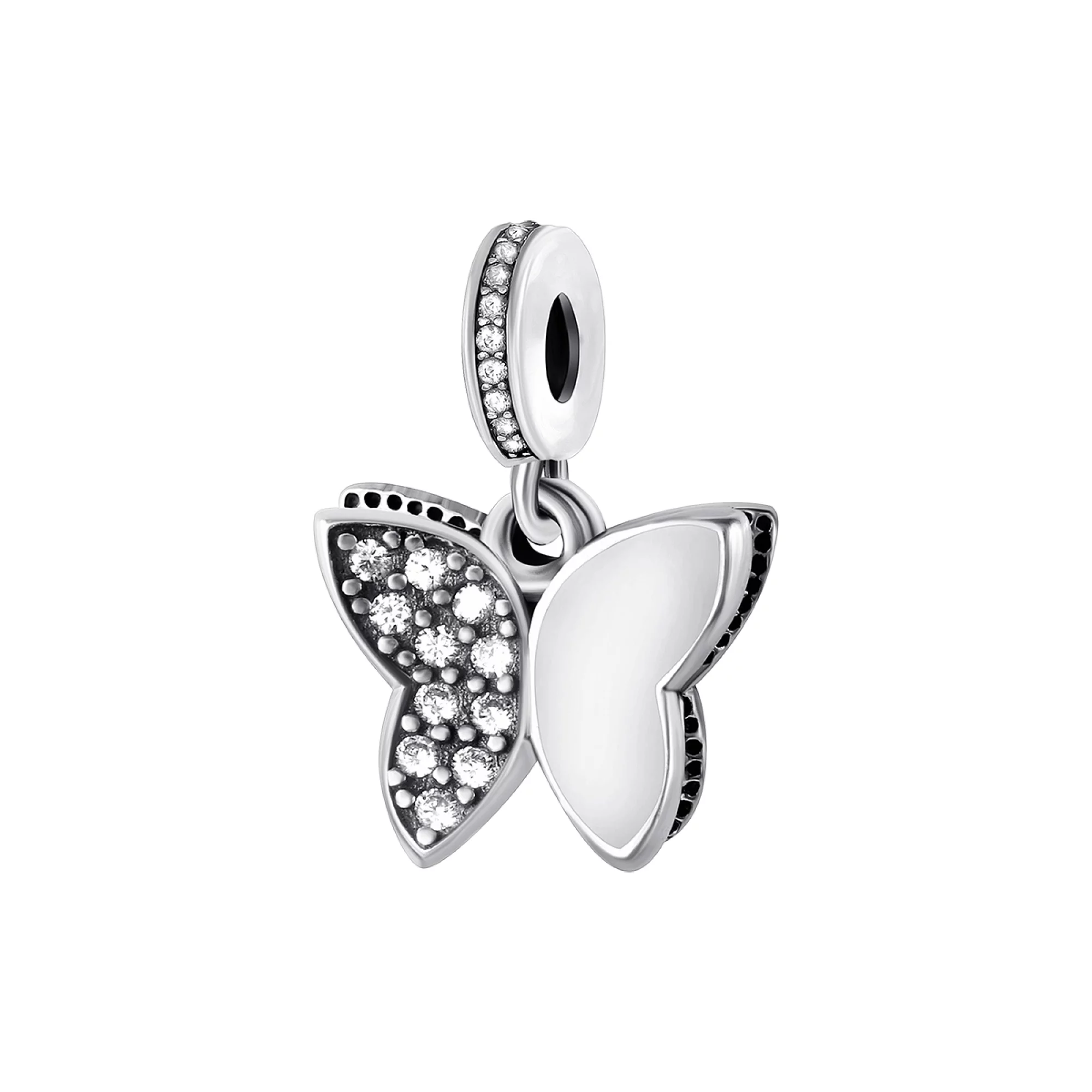 Срібний шарм "Метелик" - 426770 – зображення 1