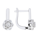 Серьги из белого золота с бриллиантами - 412552