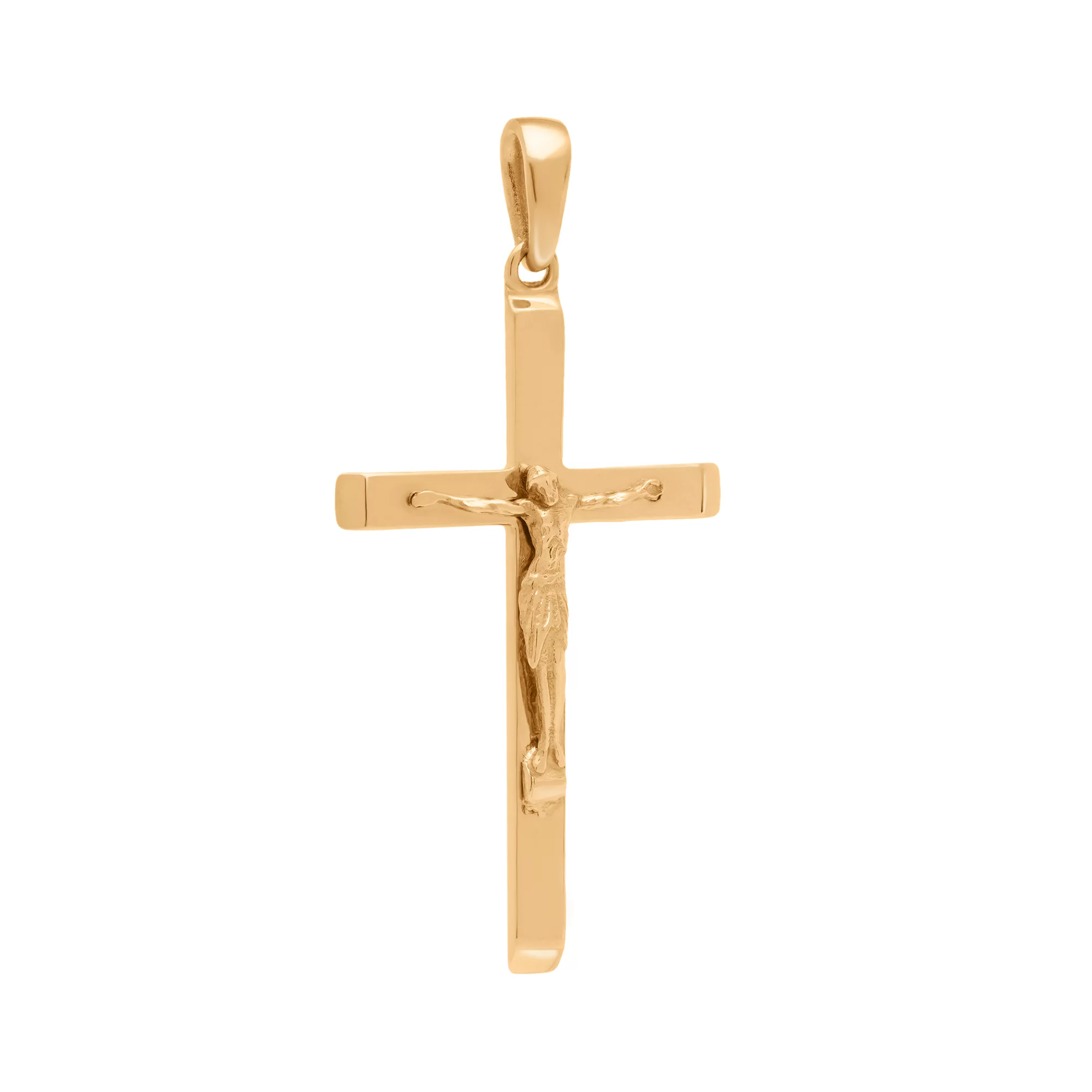 Крестик из красного золота "Спаси и сохрани" - 1761587 – изображение 1