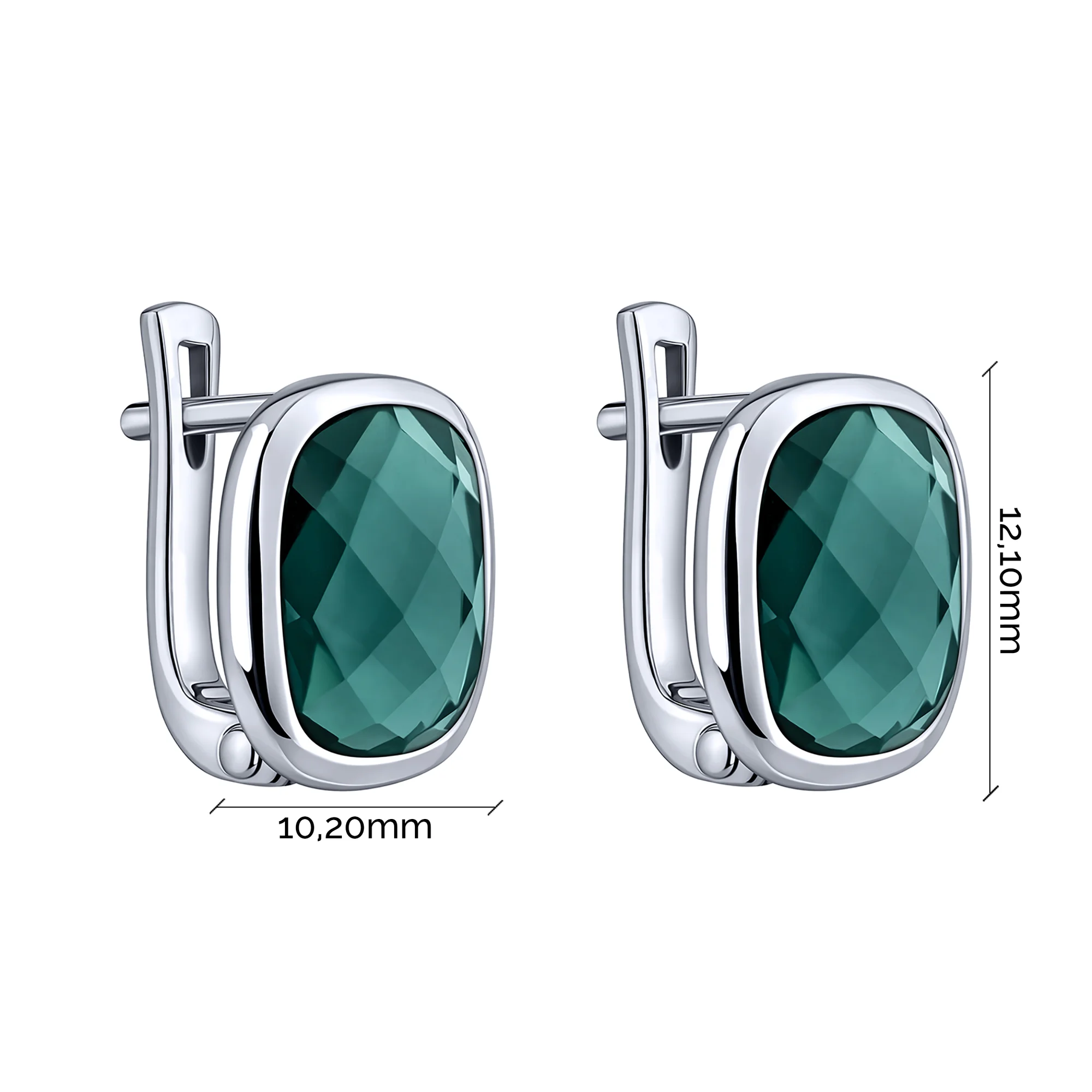 Сережки из серебра с топазом лондон  - 2263934 - 3