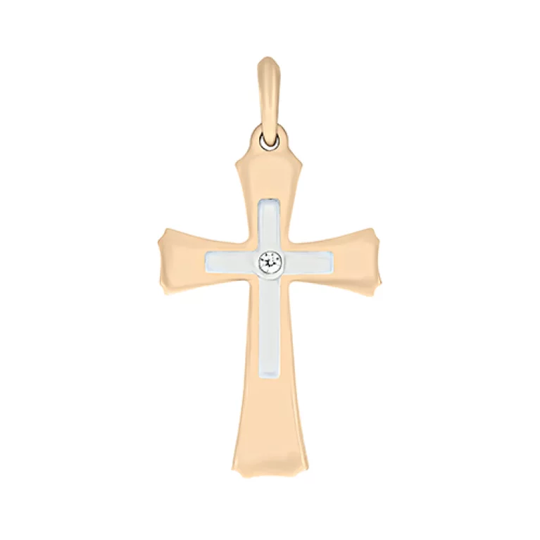 Декоративный золотой крестик с фианитом. Артикул 3101502112: цена, отзывы, фото – купить в интернет-магазине AURUM