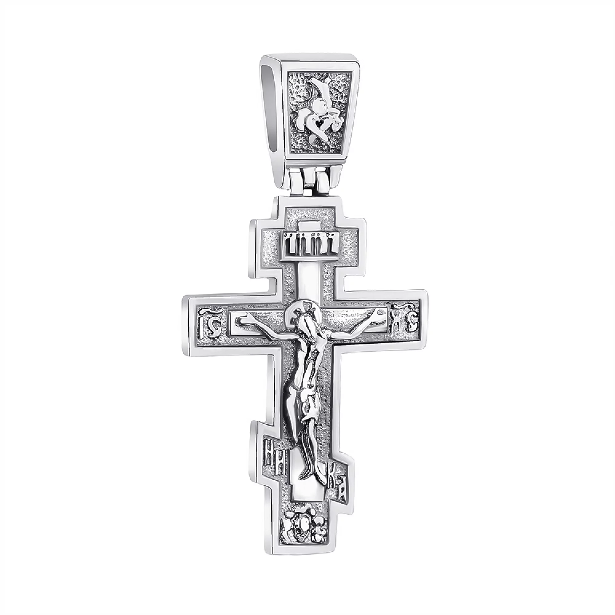 Хрестик зі срібла з чорнінням  - 1515165 – зображення 1