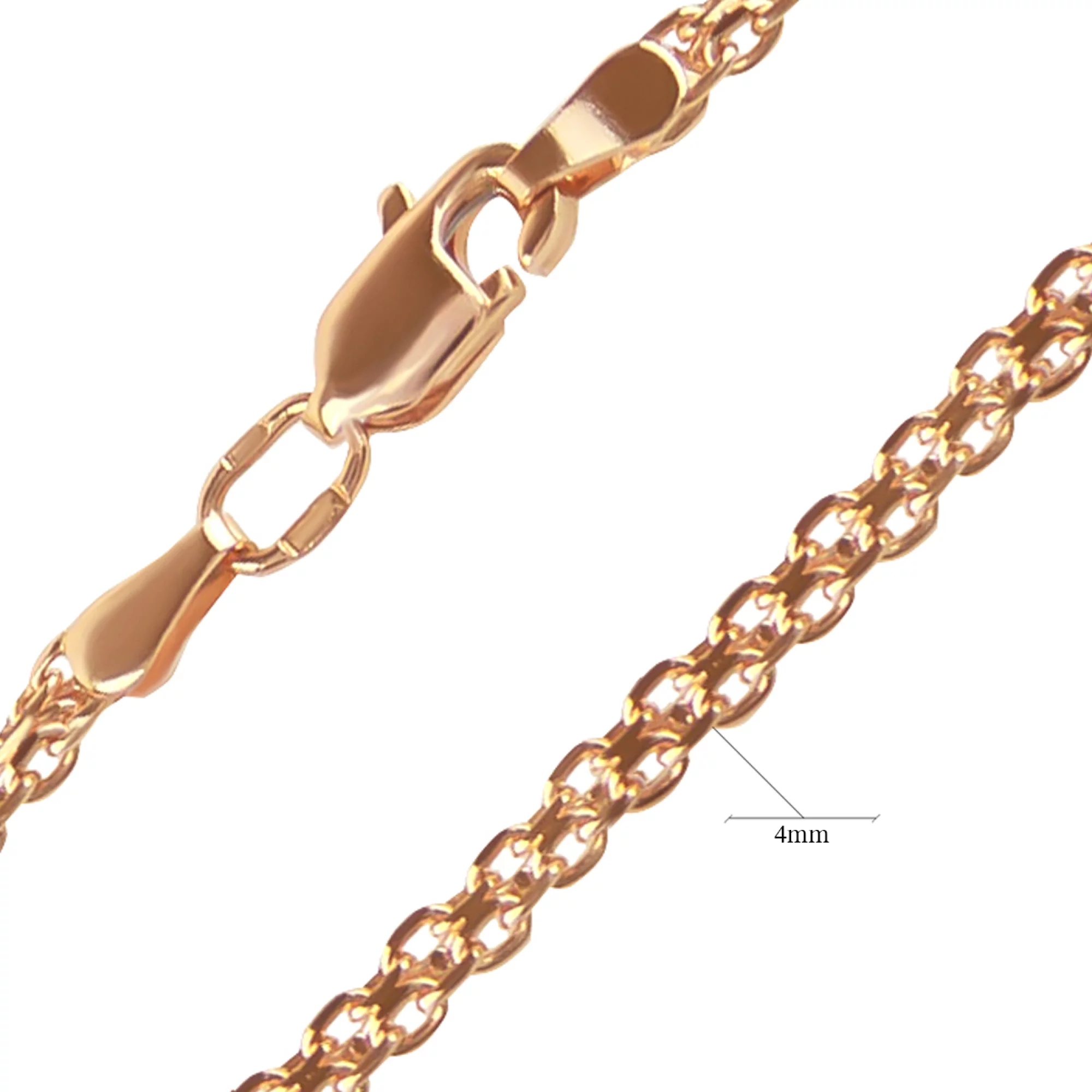 Золотая цепочка с плетением якорный бисмарк - 648765 – изображение 2